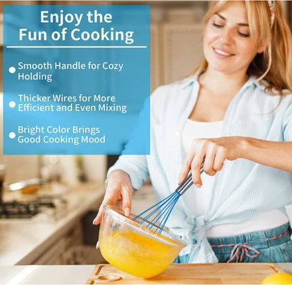 Blue Silicone Egg Beater Wire Whisk Odorless Nonremain CIQ Approved