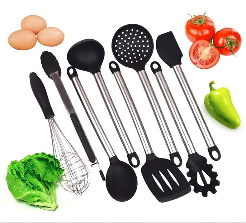 Kitchen Utensil Set-8 Best Kitchen Utensils-Non-Stick Cooking Spatula-Silicone